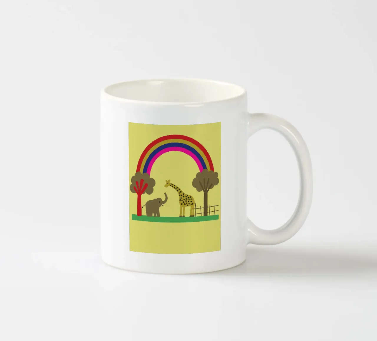 Elefanti e giraffe dello zoo tazza in ceramica da TRENDY POSTER SHOP