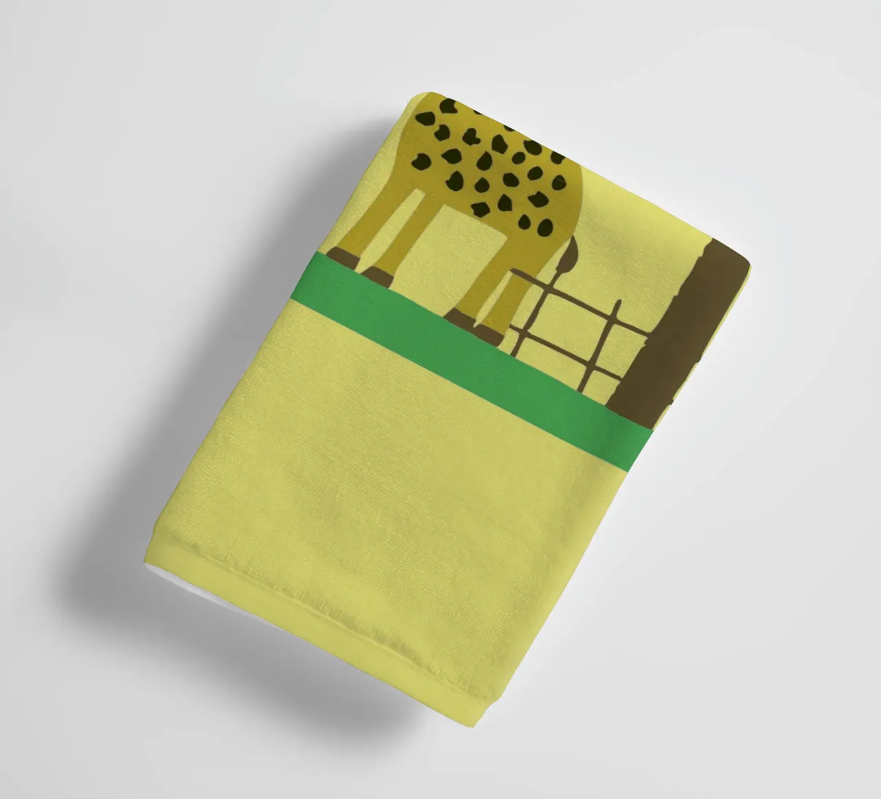 Zoo Elephants and Giraffes towel by TRENDY POSTER SHOP