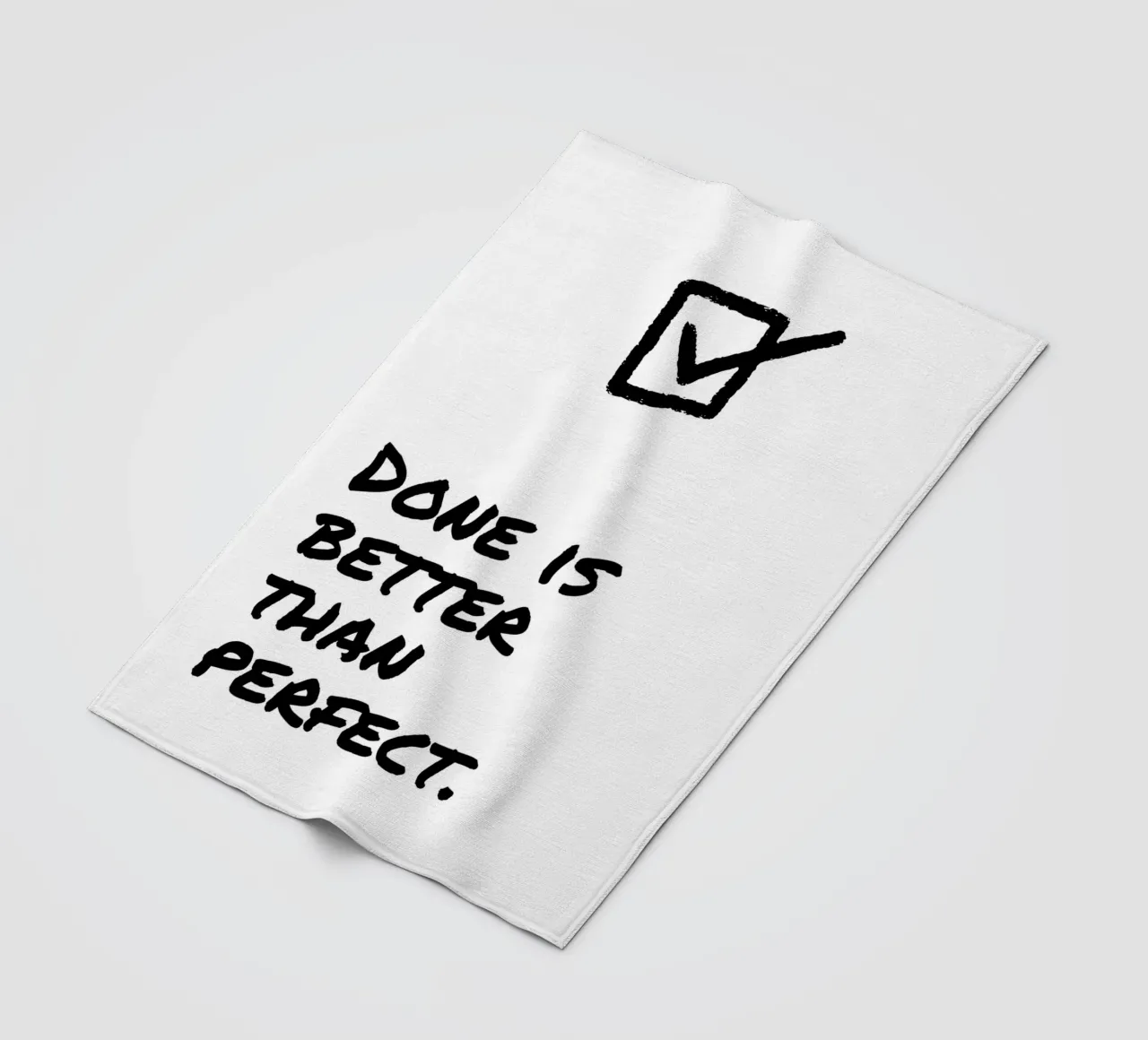 DONE IS BETTER THAN PERFECT coperta in pile da Einfach Uebel