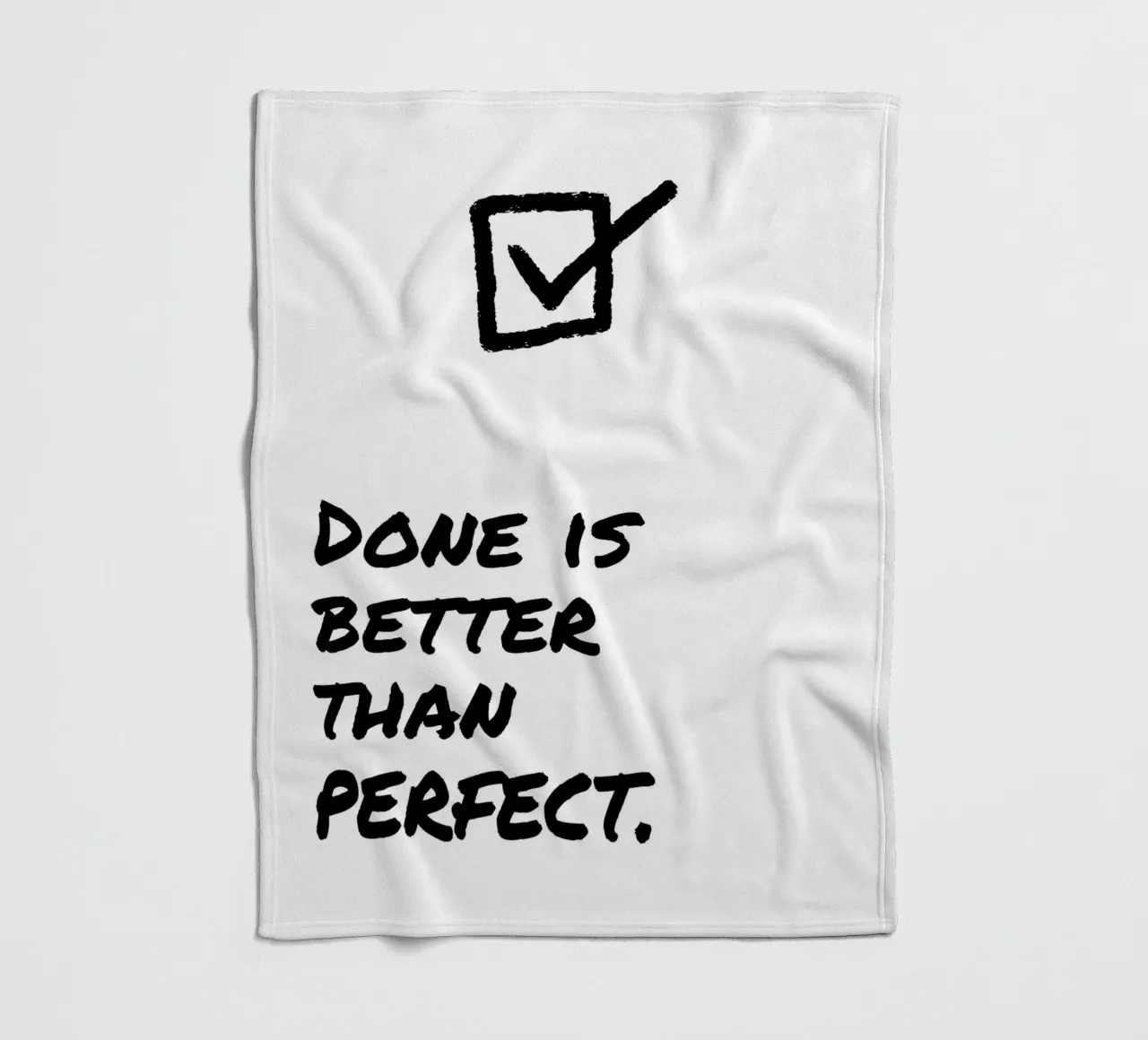DONE IS BETTER THAN PERFECT coperta in pile da Einfach Uebel