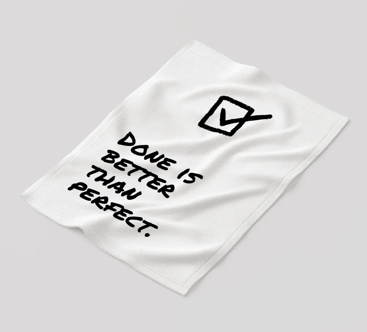 DONE IS BETTER THAN PERFECT coperta in pile da Einfach Uebel