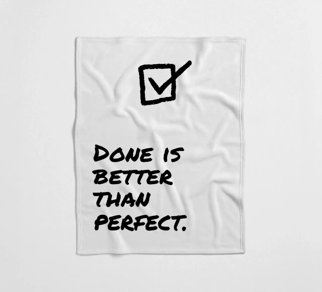 DONE IS BETTER THAN PERFECT coperta in pile da Einfach Uebel