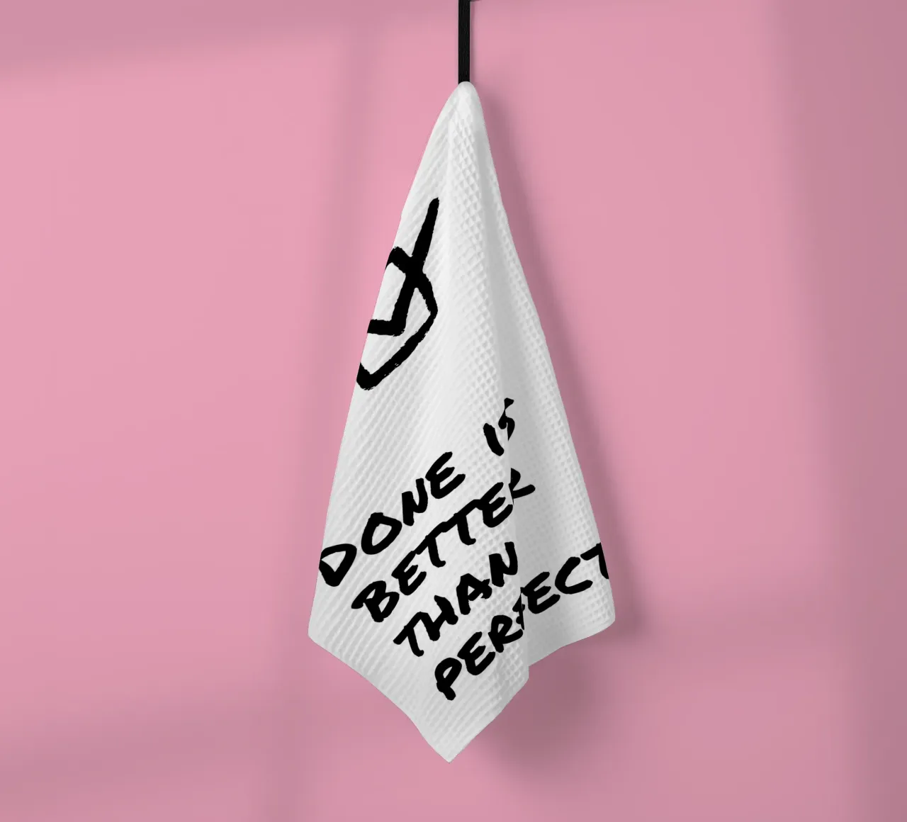 DONE IS BETTER THAN PERFECT canovaccio da cucina da Einfach Uebel