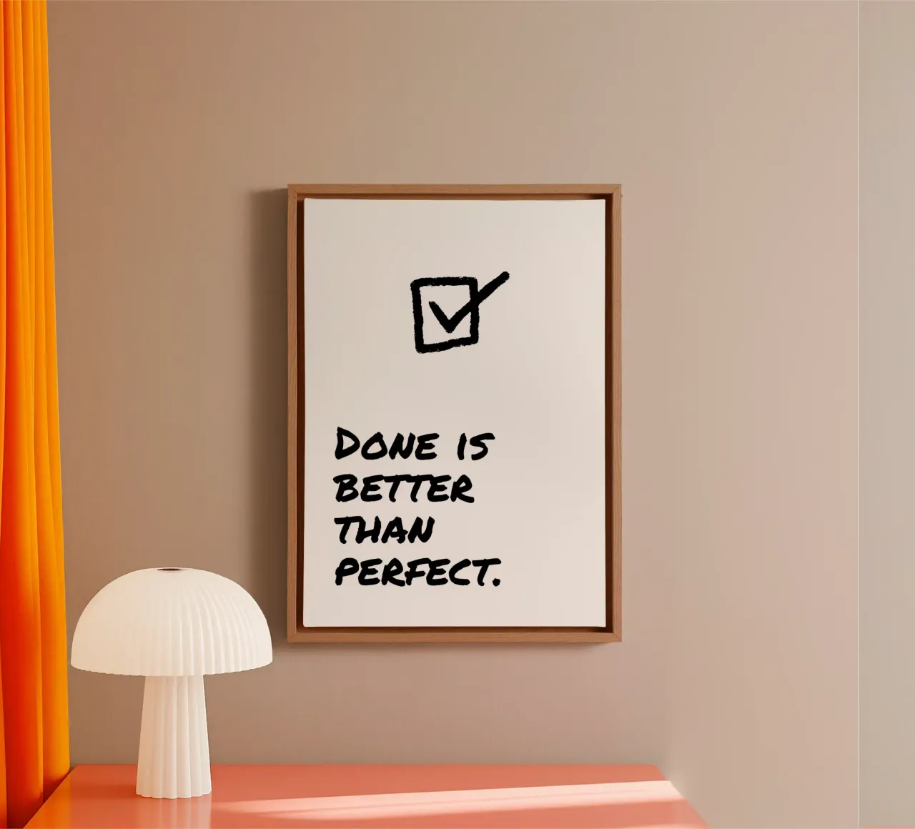 DONE IS BETTER THAN PERFECT tela da Einfach Uebel