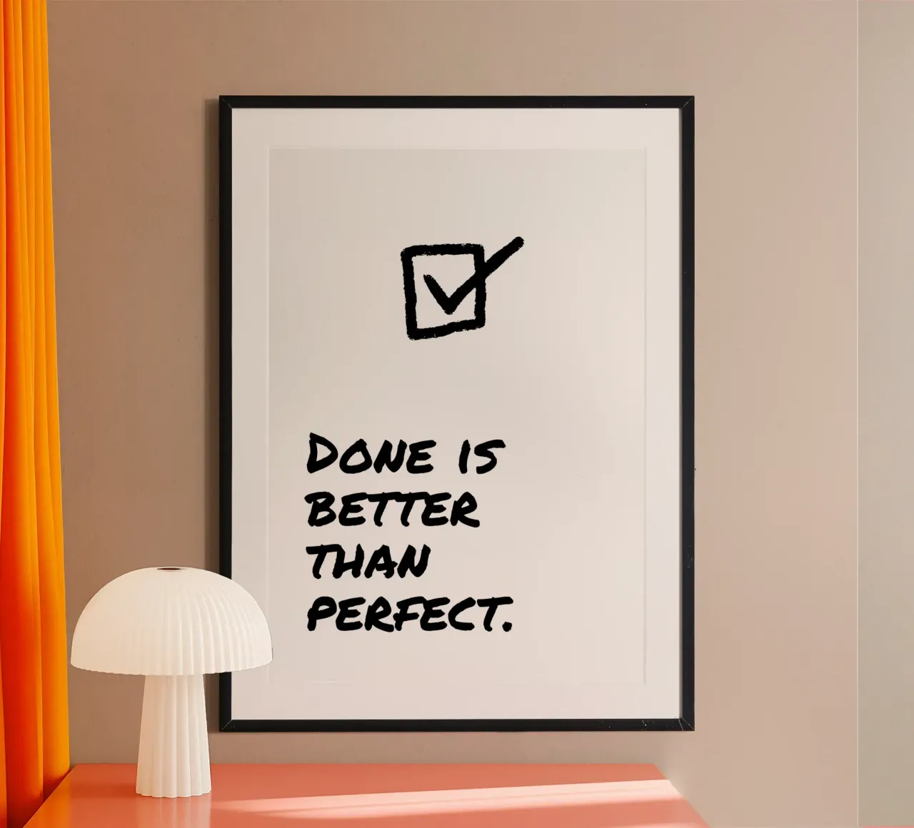 DONE IS BETTER THAN PERFECT carta hahnemühle da Einfach Uebel