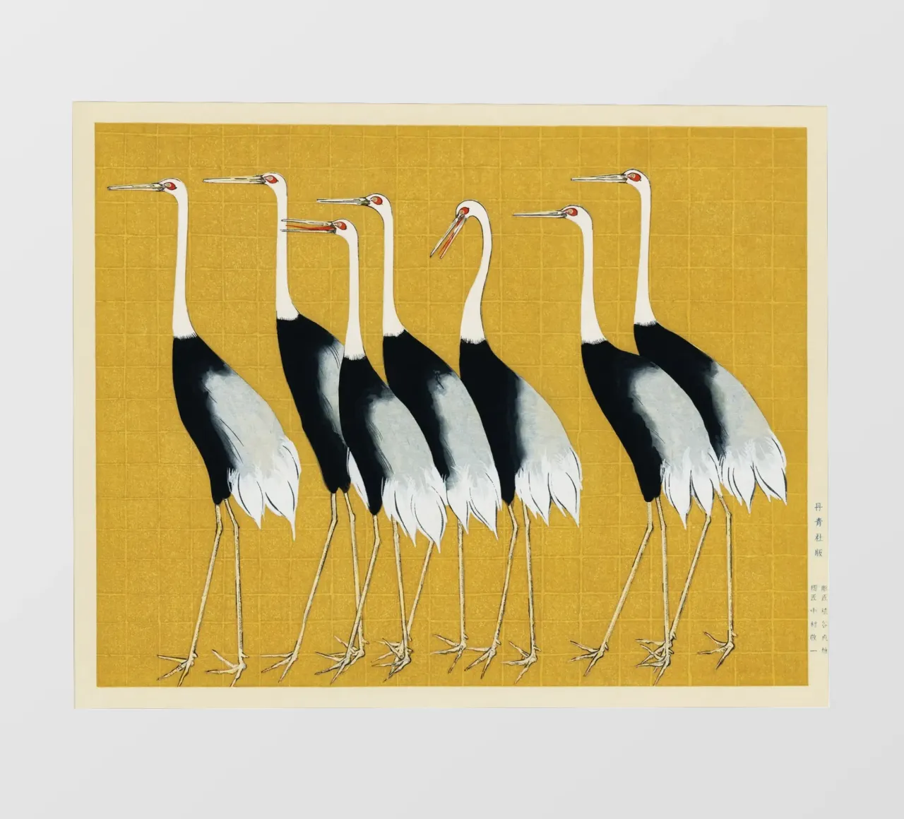 Gru giapponesi dal ciuffo rosso di Ogata Kōrin telo in pvc da Classic Art Prints