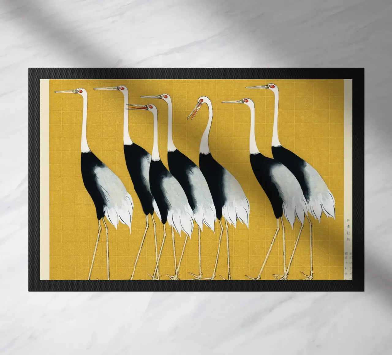 Gru giapponesi dal ciuffo rosso di Ogata Kōrin zerbino da Classic Art Prints