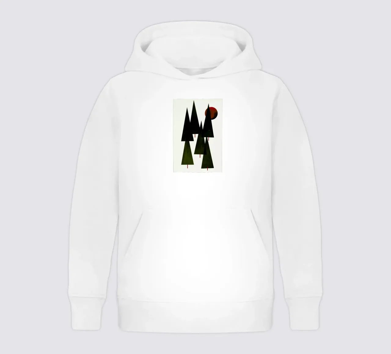 Little Christmas Forrest kids hoodie by Kubistika