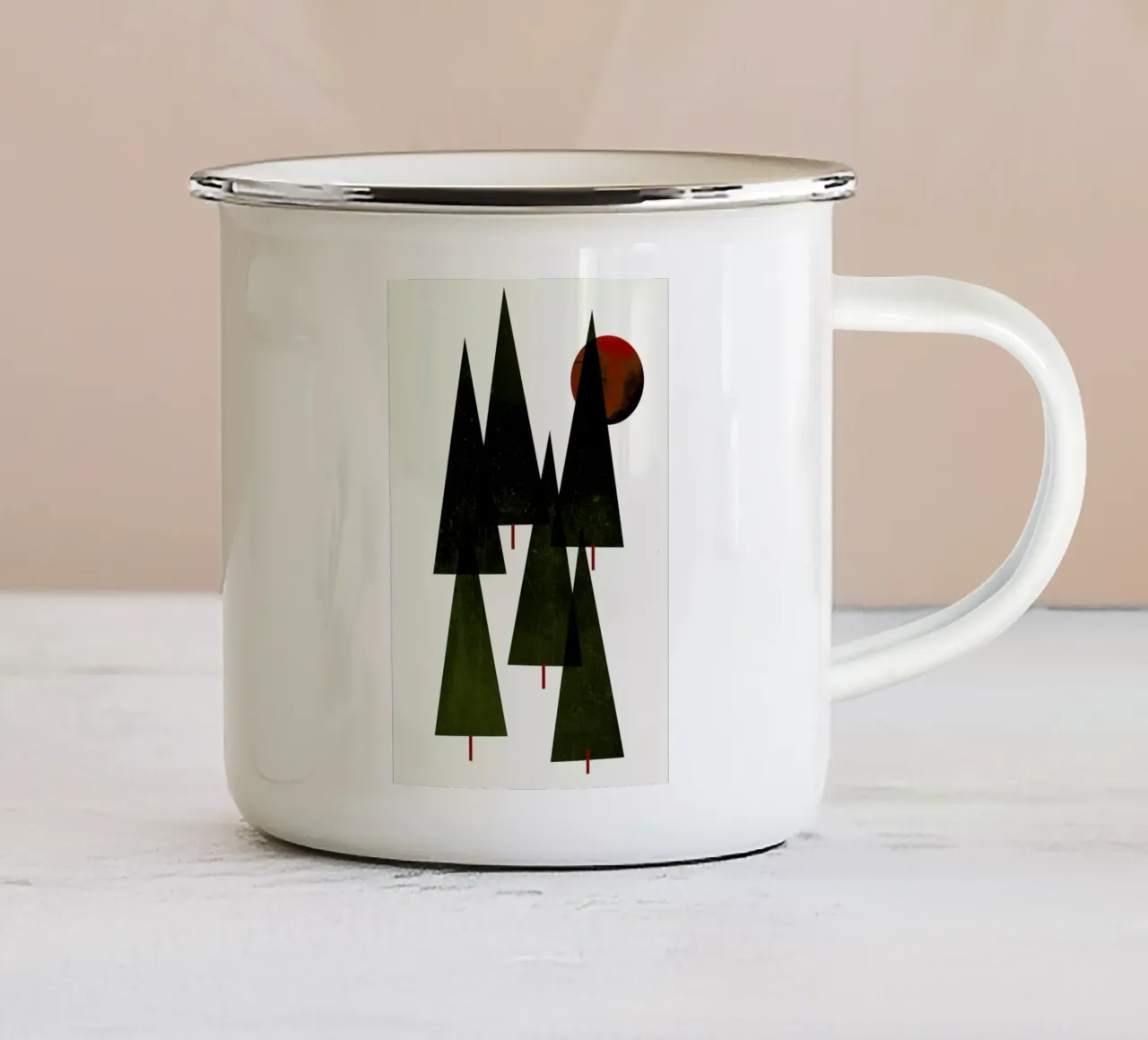 Little Christmas Forrest tazza in smalto da Kubistika