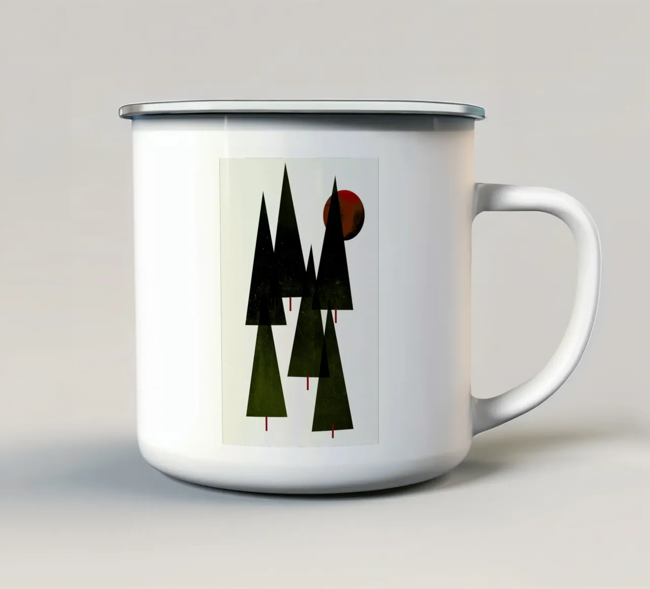 Little Christmas Forrest tazza in smalto da Kubistika