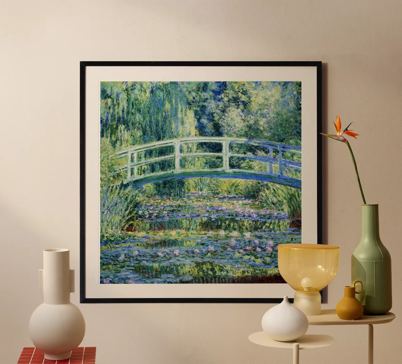 Ninfee e ponte giapponese" (1899) di Claude Monet carta hahnemühle da Art History