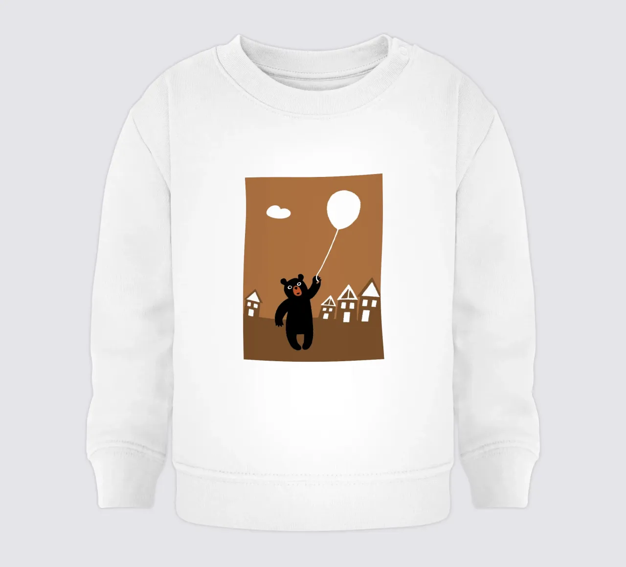 Orso che gioca con i palloncini felpa neonato da TRENDY POSTER SHOP