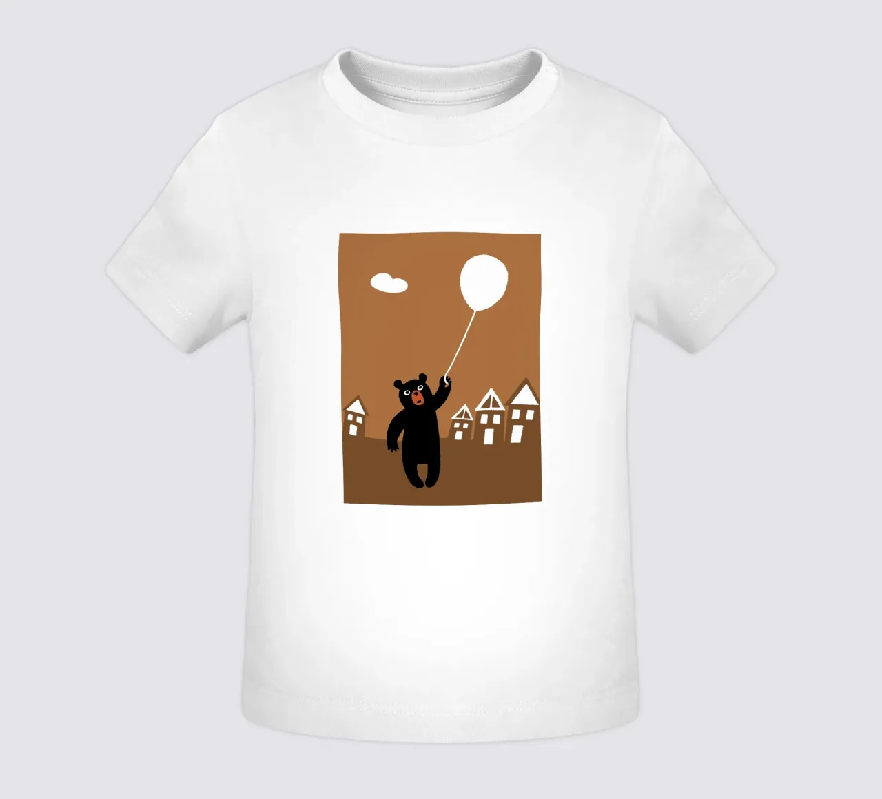 Orso che gioca con i palloncini maglietta neonato da TRENDY POSTER SHOP