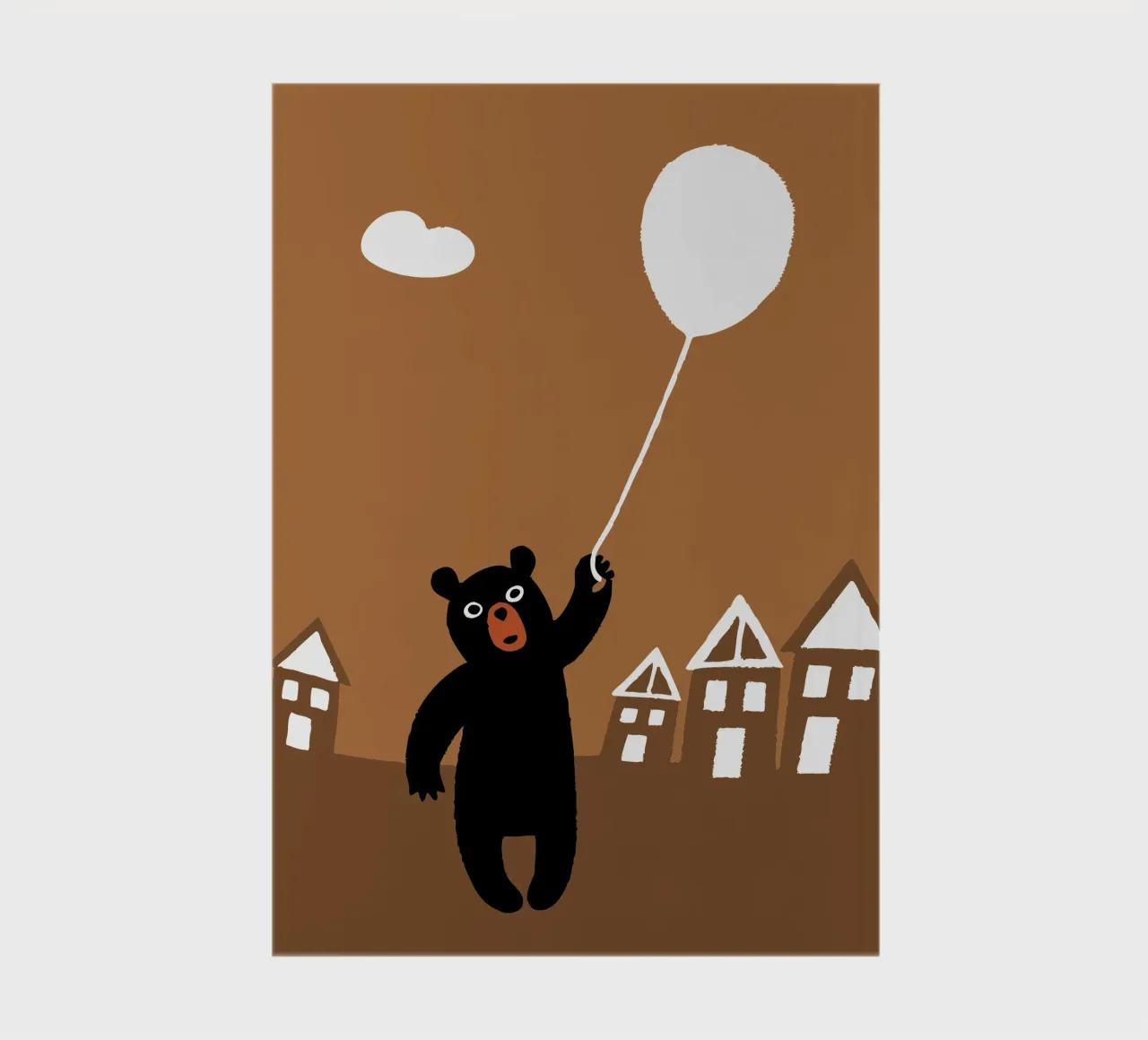 Bear Playing with Balloons notebook by TRENDY POSTER SHOP