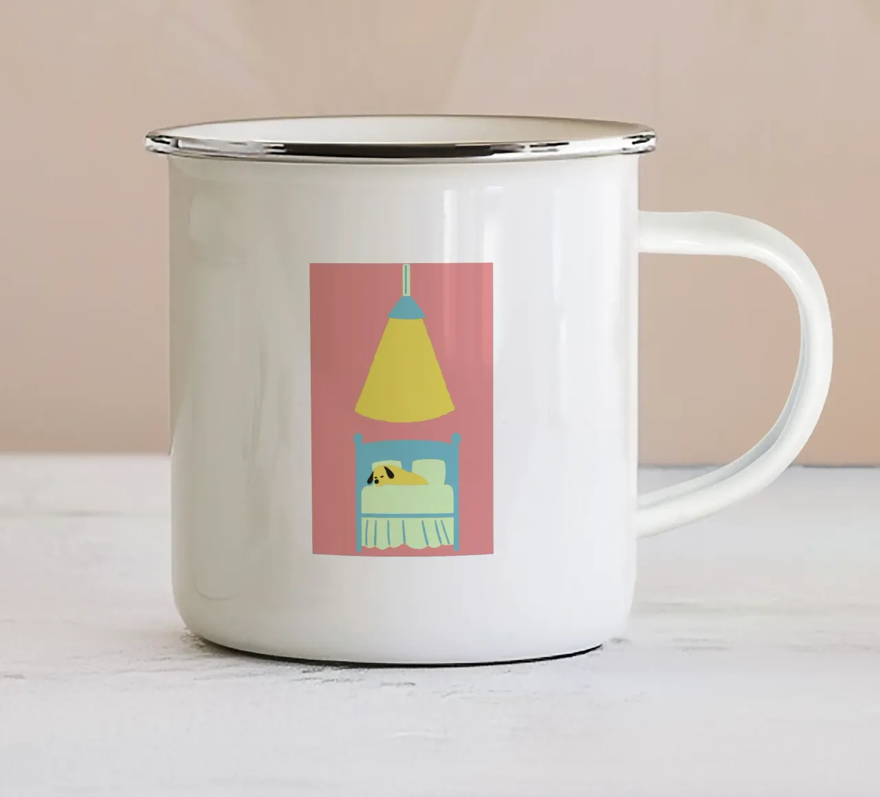 Cane che dorme tazza in smalto da TRENDY POSTER SHOP