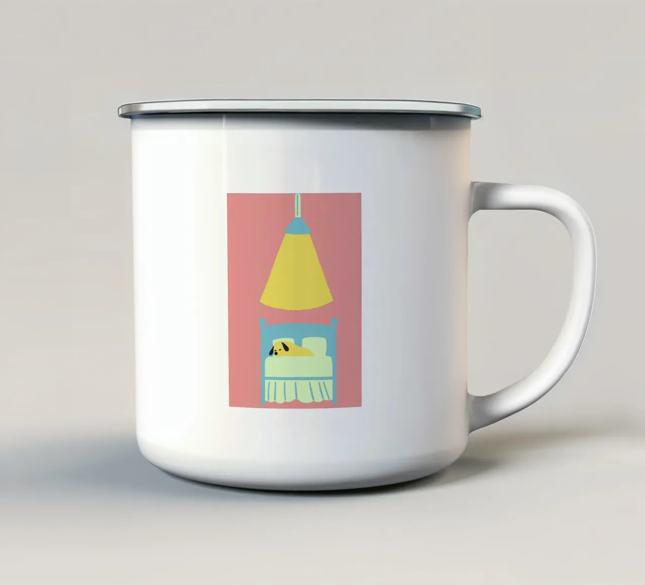 Cane che dorme tazza in smalto da TRENDY POSTER SHOP
