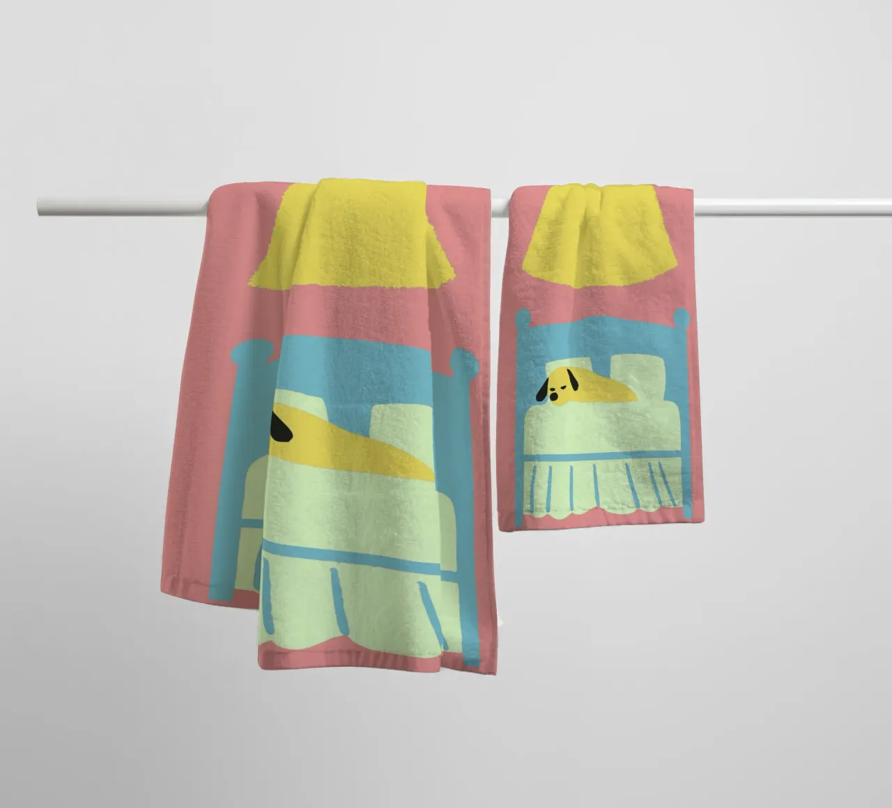 Cane che dorme asciugamano da bagno da TRENDY POSTER SHOP
