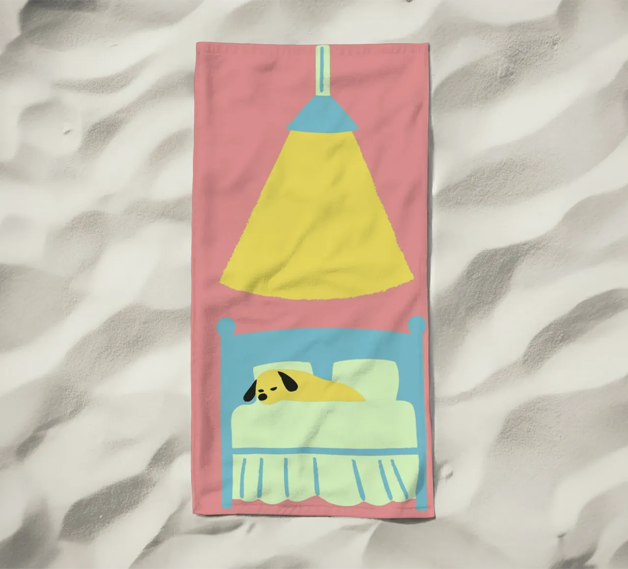 Cane che dorme telo mare da TRENDY POSTER SHOP