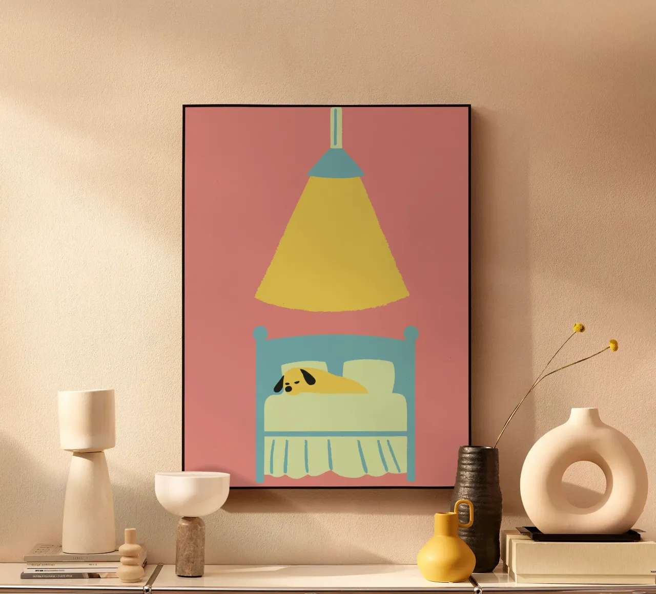 Cane che dorme plexiglass da TRENDY POSTER SHOP