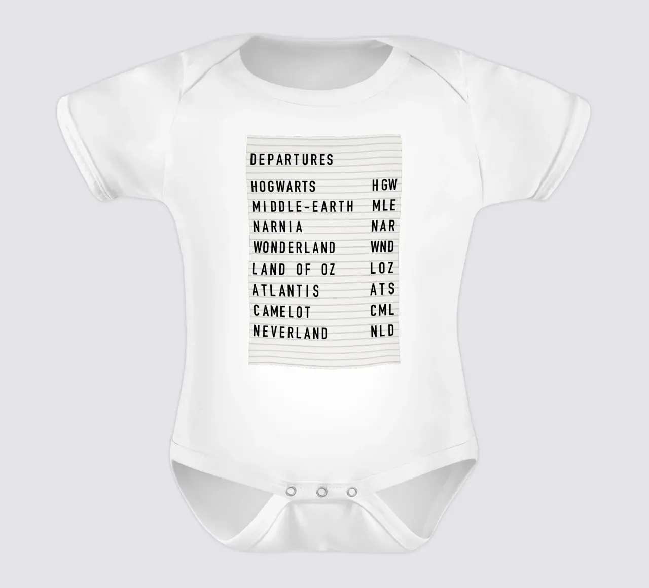 Fantasy Destinations 2 body neonato maniche corte da daylight design studio