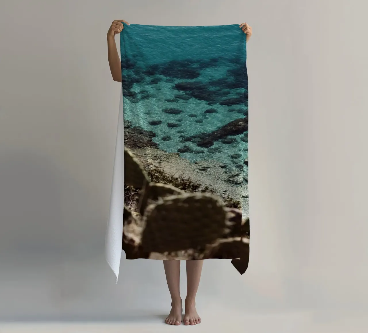 Botanical Italian coast beach towel by photolovers