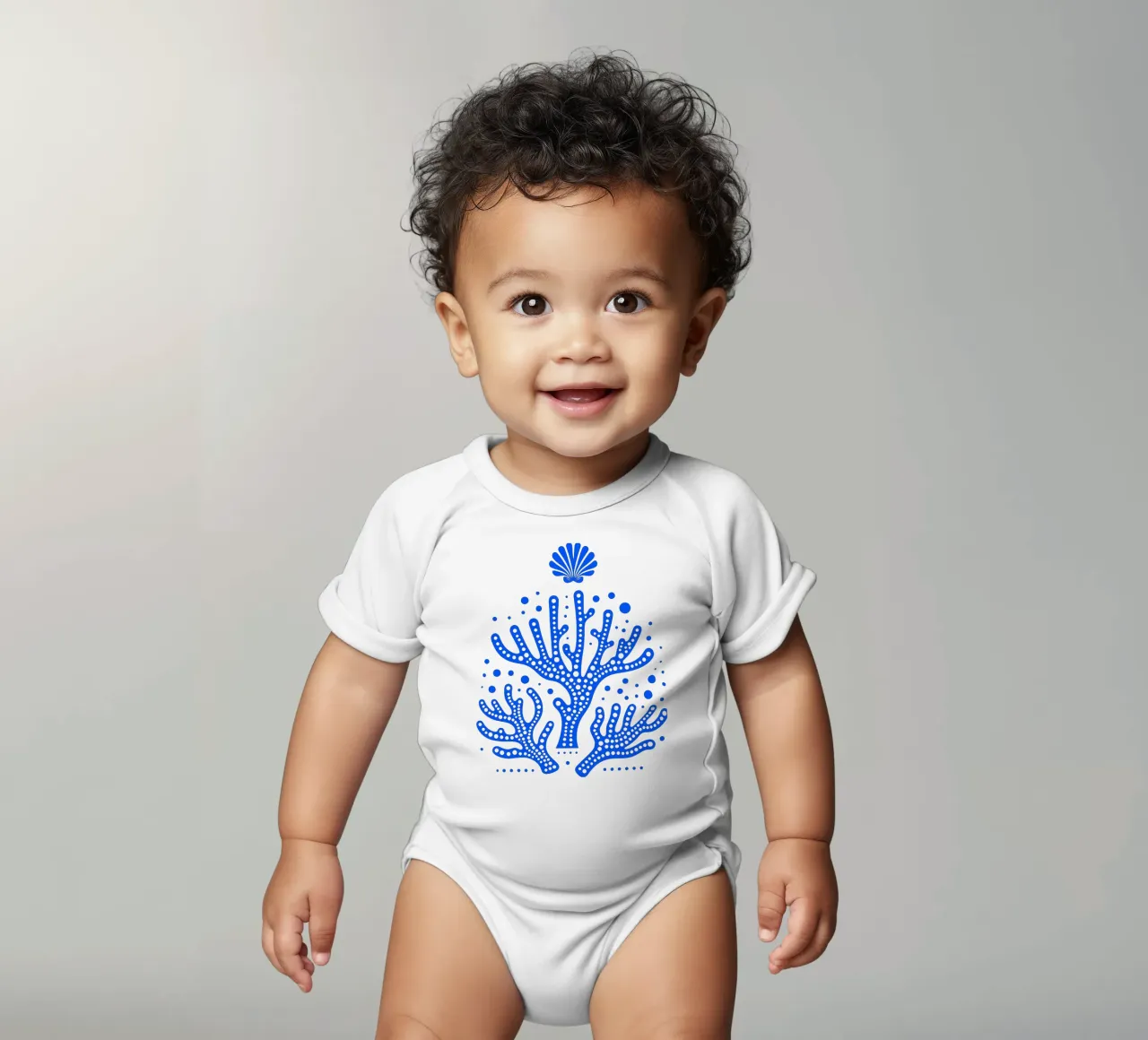 Sogno d'oceano blu cobalto body neonato maniche corte da SilverPegasus