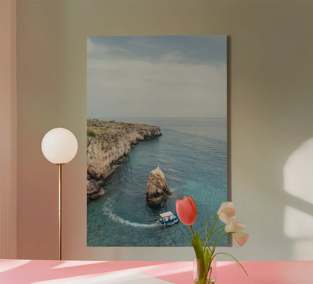 Sailing around Sicily tela con Cornice a cassetta da photolovers