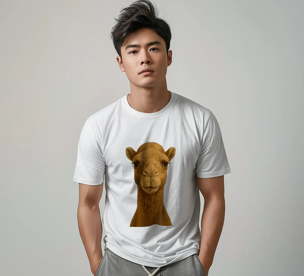 Chameau Parisien - L'intellettuale dall'occhio tenero t-shirt da So Cute Land - Affiches et posters