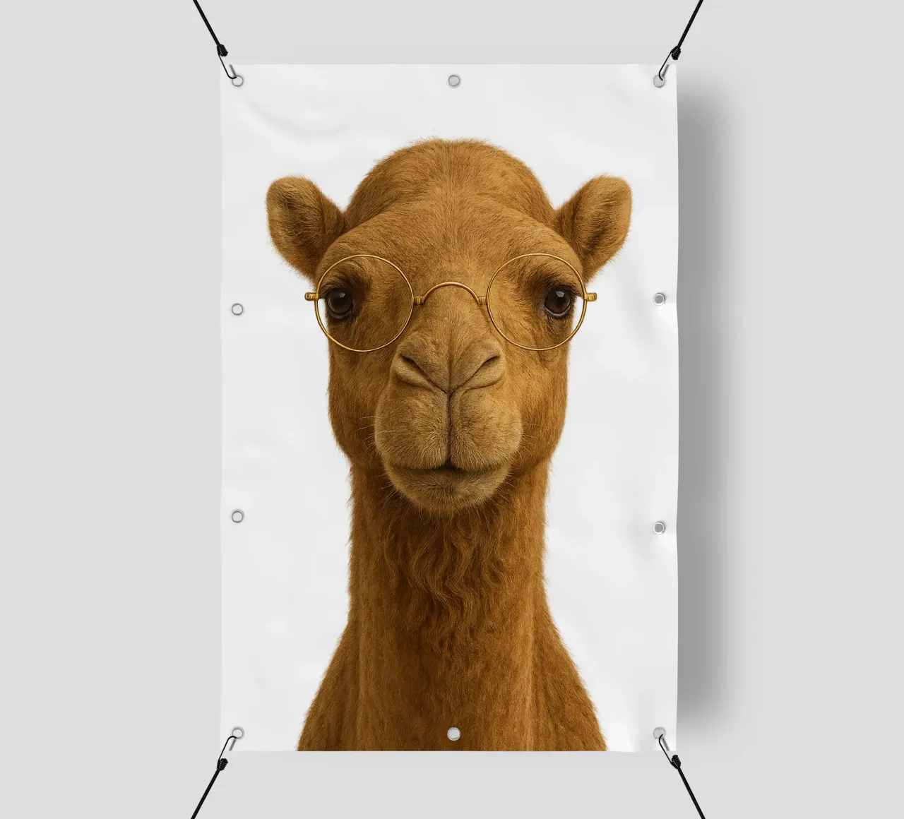 Chameau Parisien - L'intellettuale dall'occhio tenero telo in pvc da So Cute Land - Affiches et posters