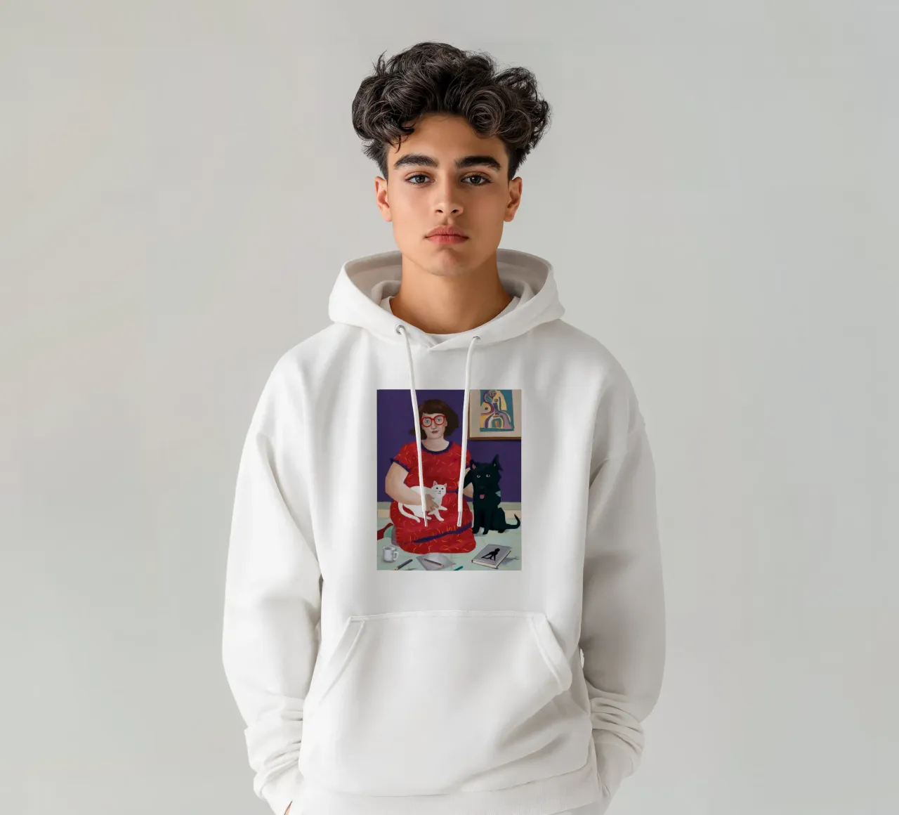 Ruby Musa Felina felpa con cappuccio da Pake Nebula