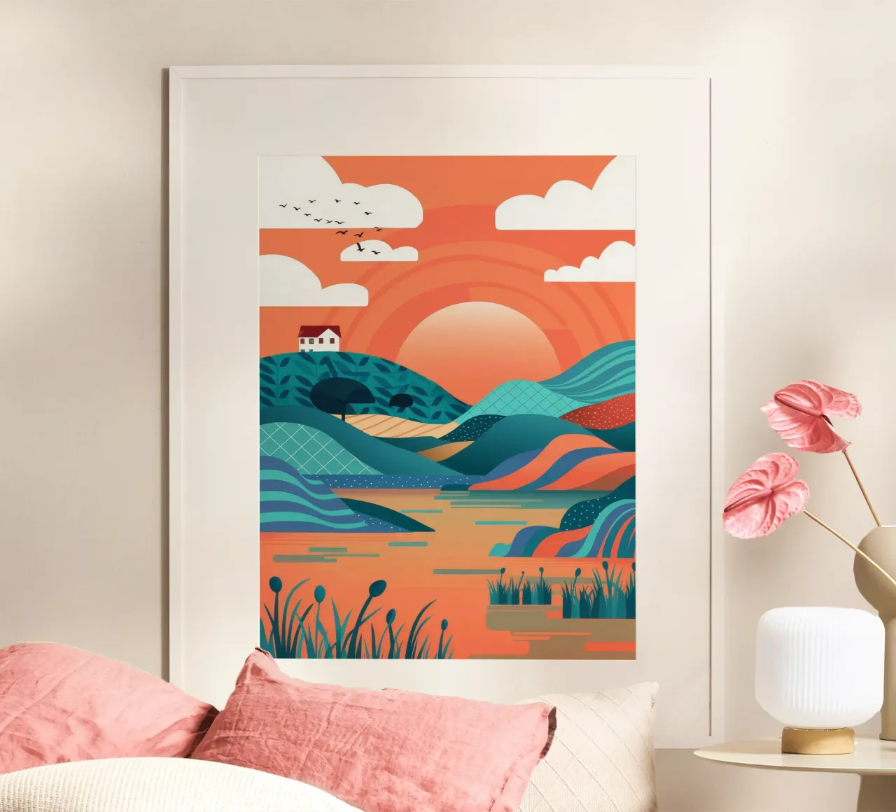 Vaso Cerise Contemplation poster da Pake Nebula