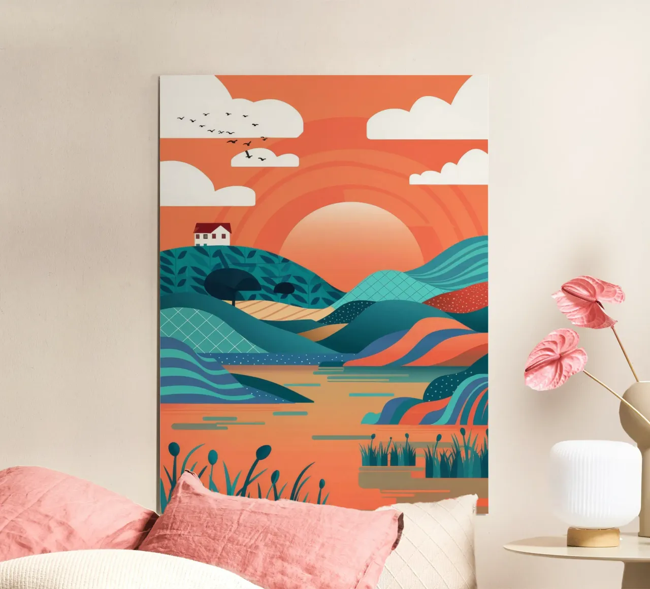 Vaso Cerise Contemplation poster da Pake Nebula