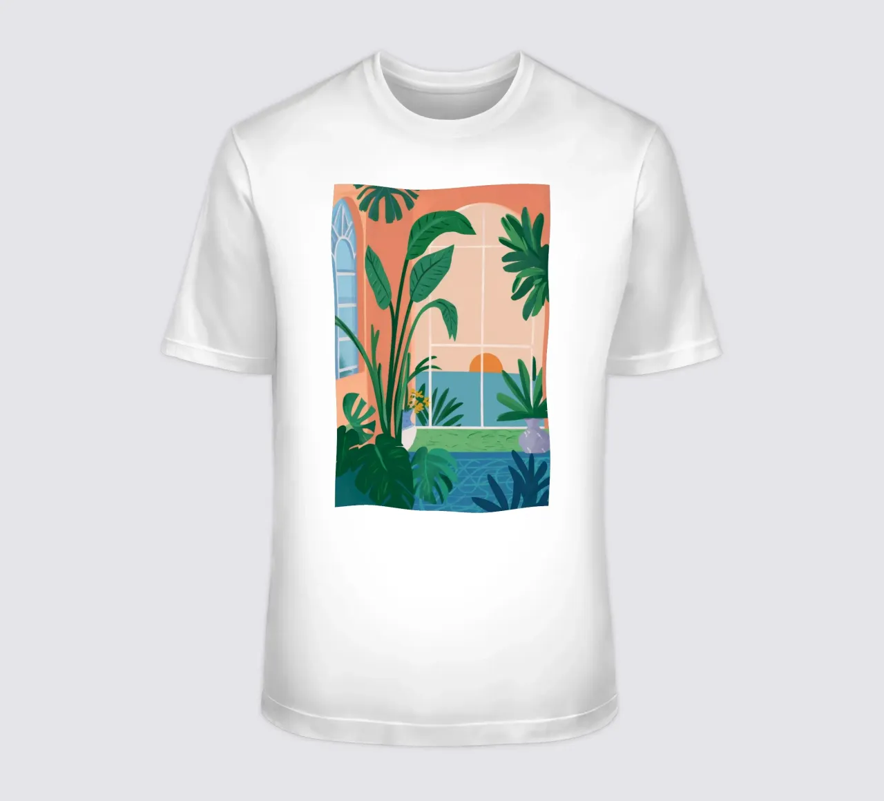 Fuga dal balcone verdeggiante t-shirt da Pake Nebula