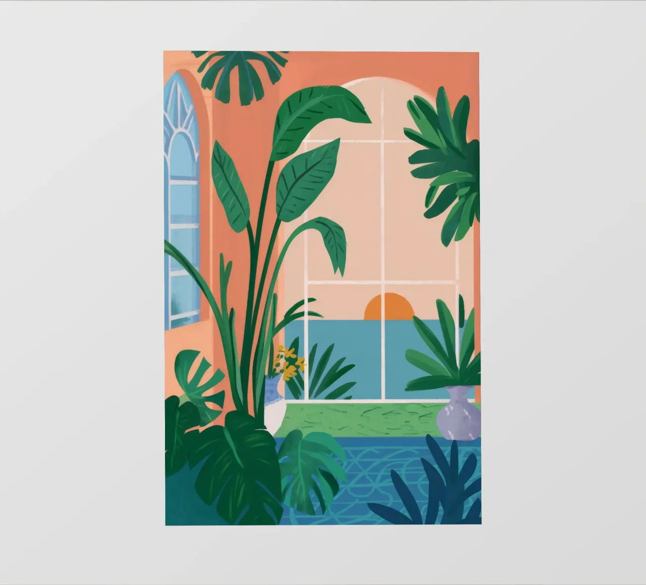 Verdant Balcony Escape photo wallpaper by Pake Nebula