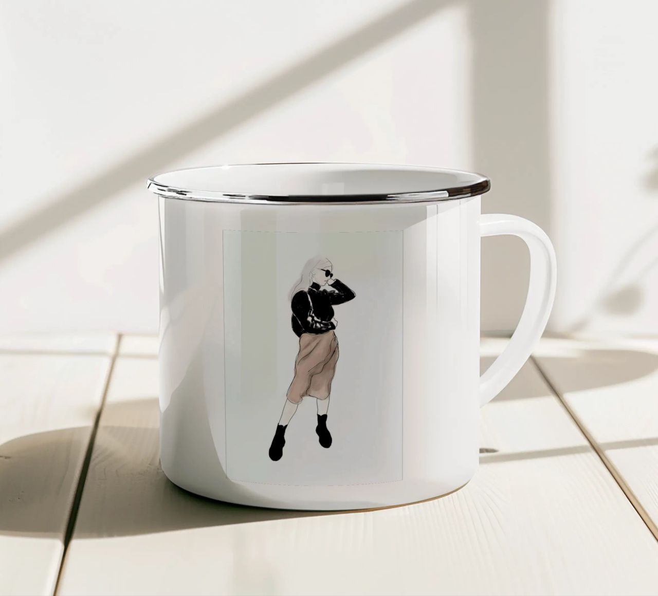 Fashion Sketch tazza in smalto da XOXO Arte