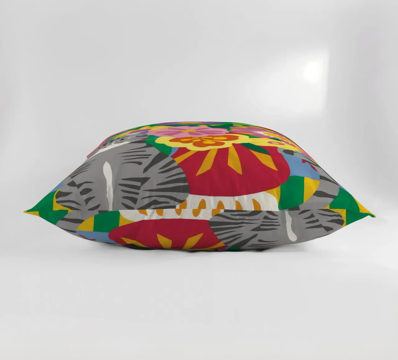 Fiori felini a righe cuscino da Pake Nebula