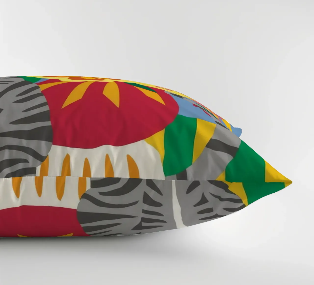 Fiori felini a righe cuscino da Pake Nebula