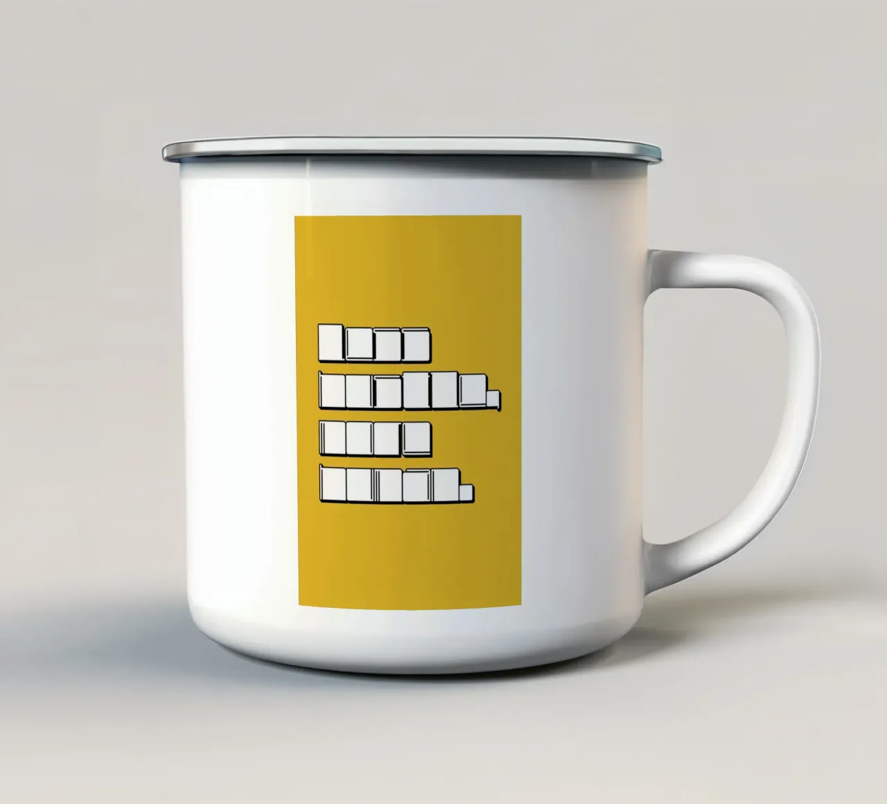 LESS HUSTLE, MORE HUMAN. tazza in smalto da Einfach Uebel