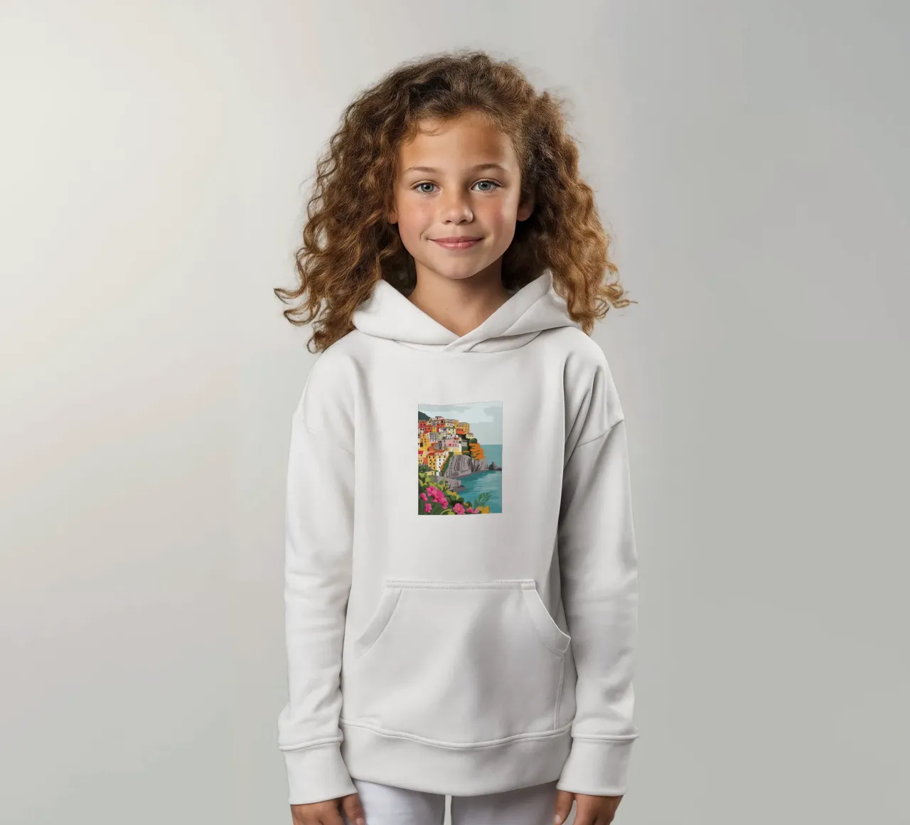 Azure Cliffside Vista felpa bambino con cappuccio da Pake Nebula