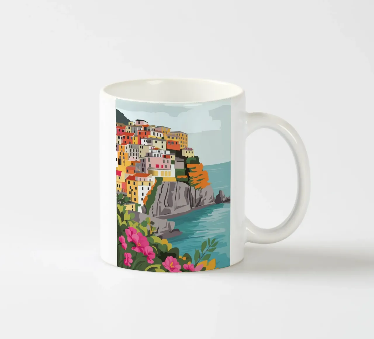 Azure Cliffside Vista tazza in ceramica da Pake Nebula