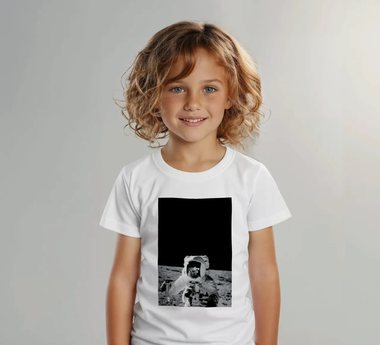 Reflection on the Moon t-shirt bambini da Vintage by JUNIQE