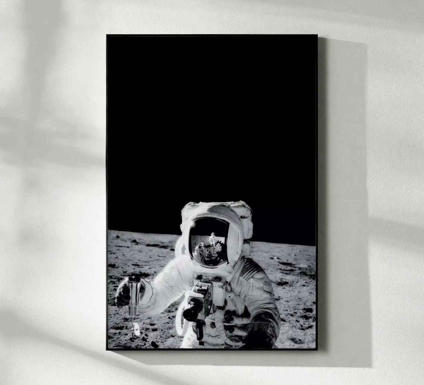 Reflection on the Moon acrylic glass by Vintage by JUNIQE