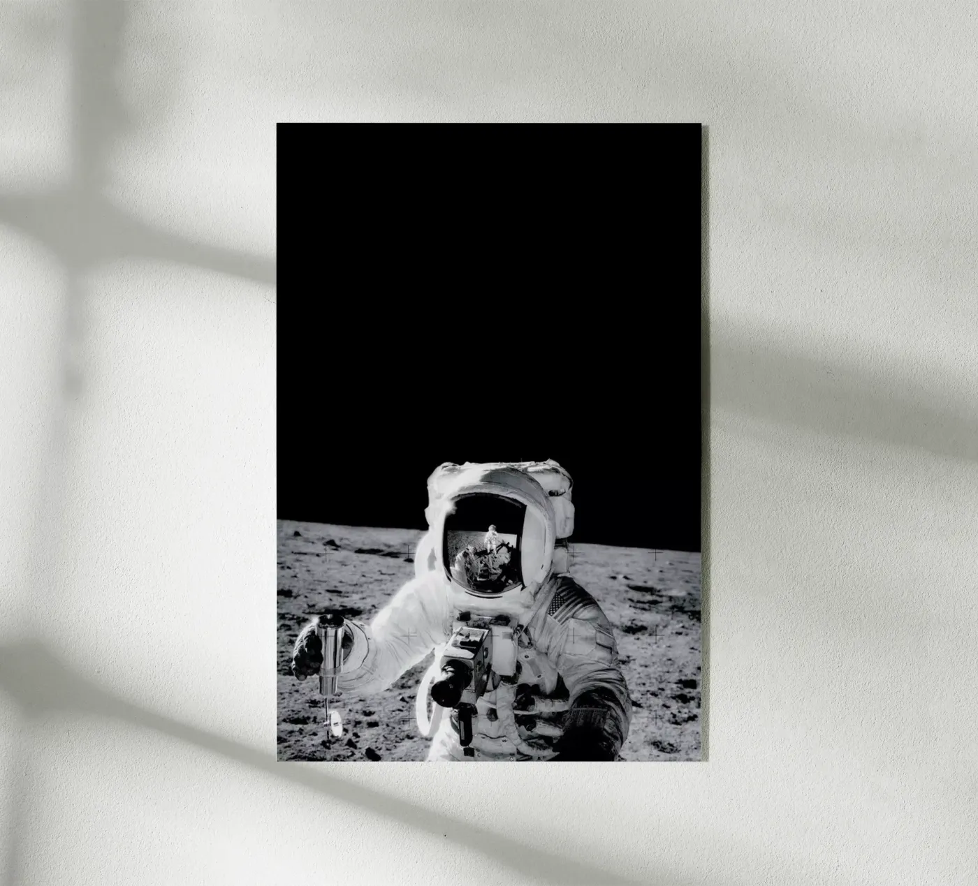 Reflection on the Moon acrylic glass by Vintage by JUNIQE