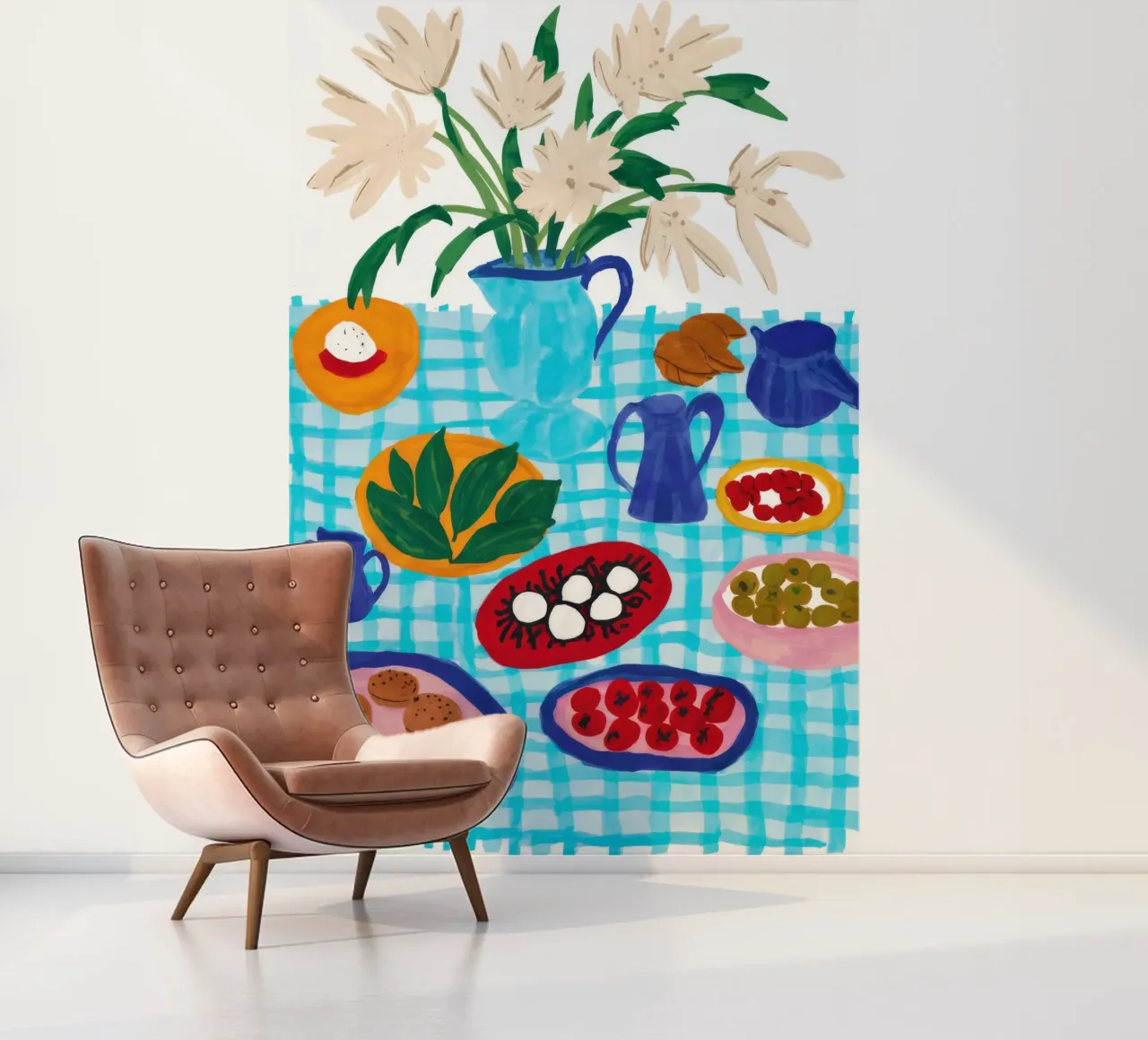 Azure Tabletop Feast photo wallpaper by Pake Nebula