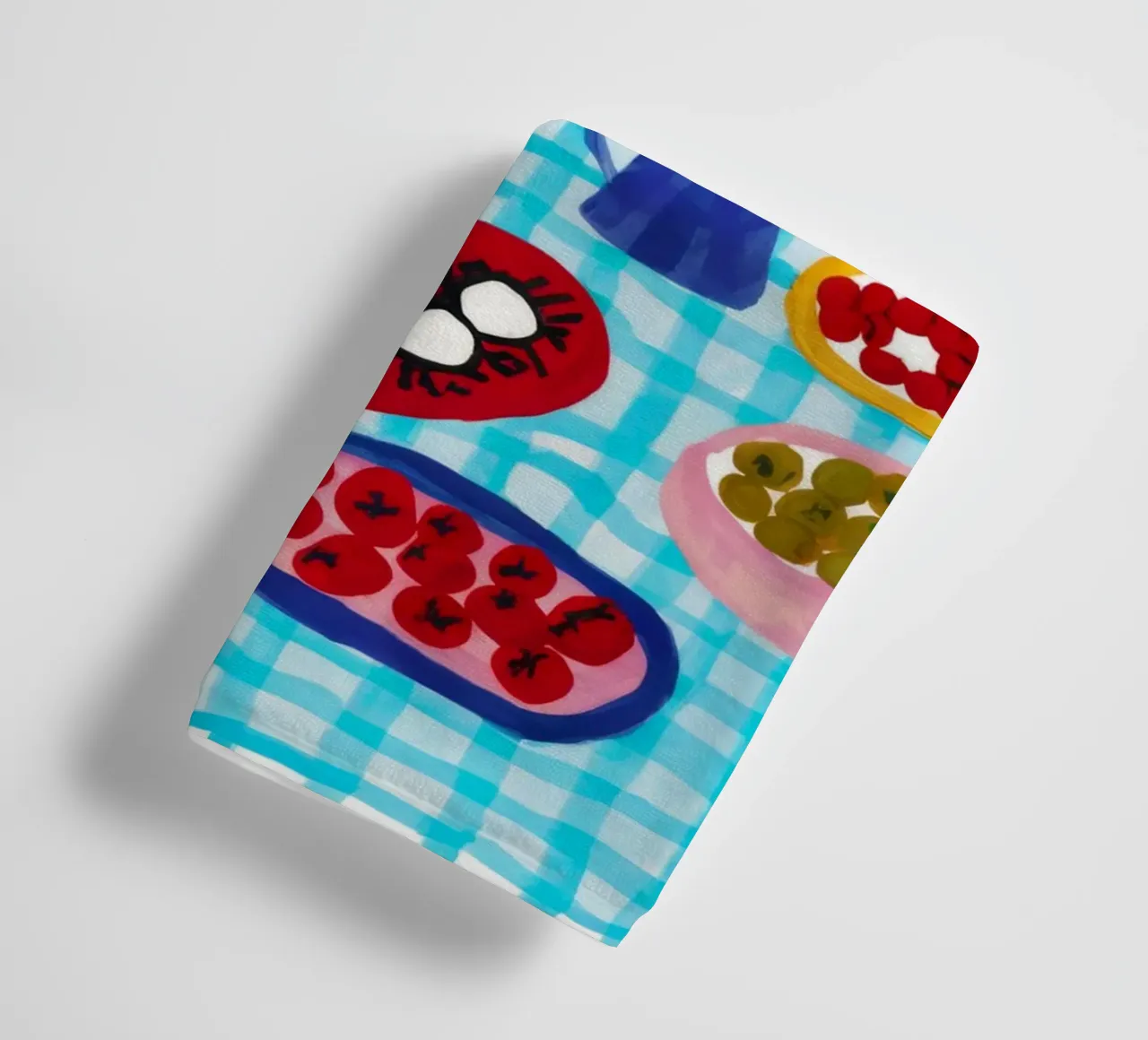 Azure Tabletop Feast towel by Pake Nebula