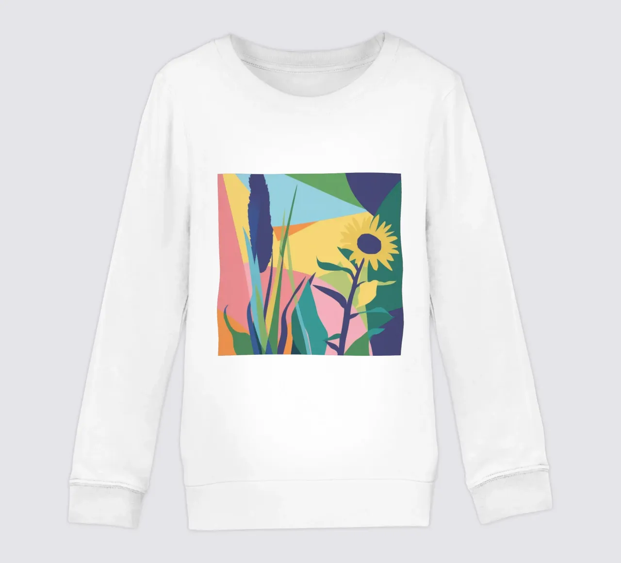 Golden Floral Abstract Kinder Sweatshirt von Pake Nebula