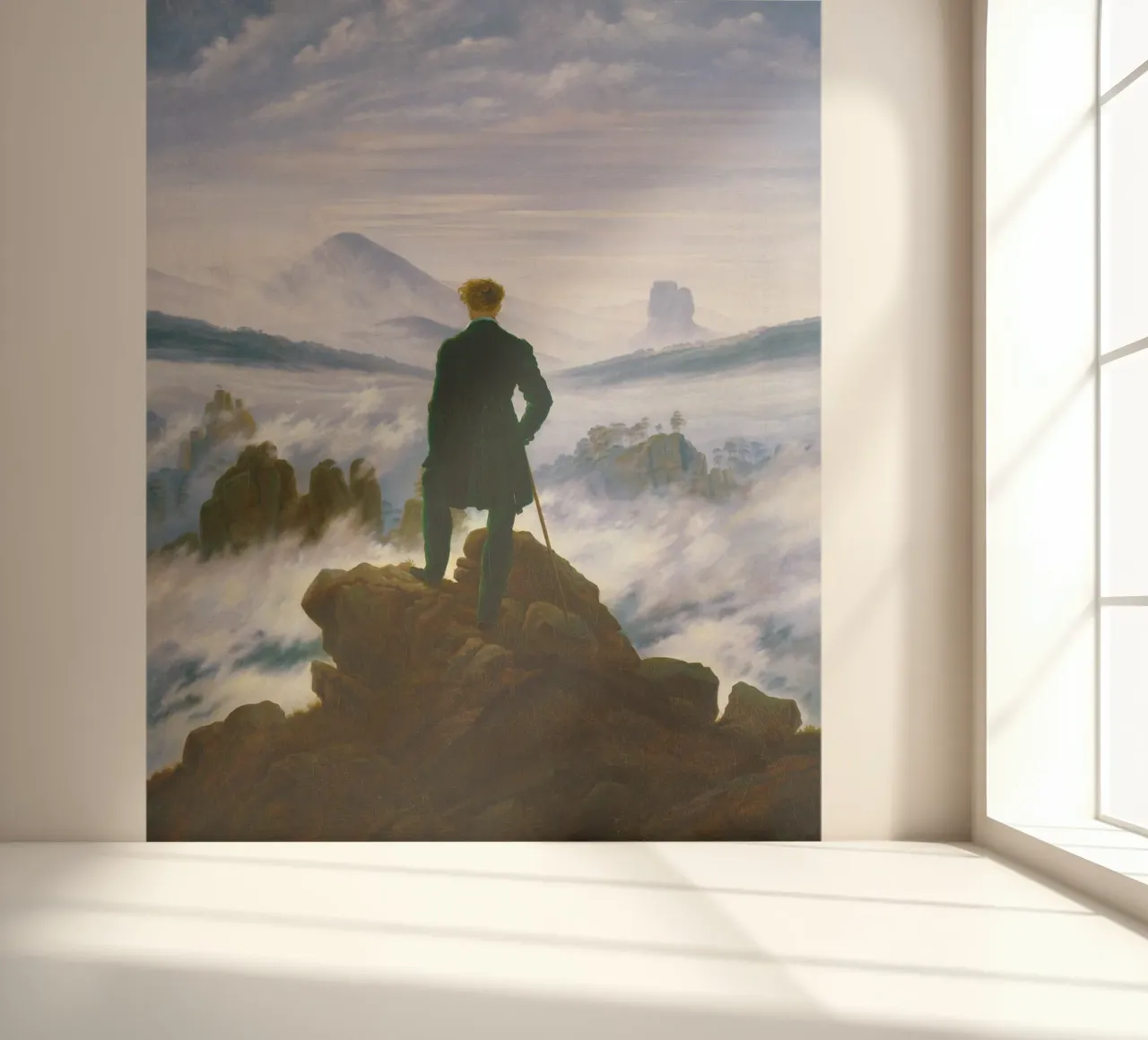 “Wanderer above the Sea of Fog” by Caspar David Friedrich photo wallpaper by Venus Art
