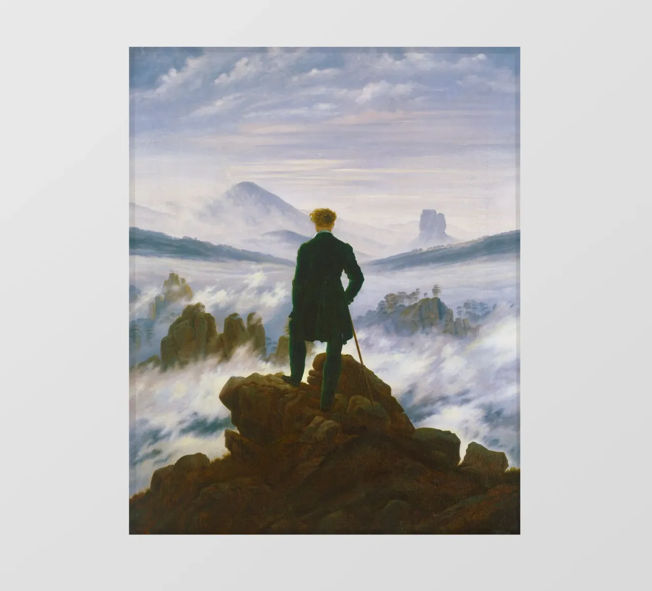 “Wanderer above the Sea of Fog” by Caspar David Friedrich photo wallpaper by Venus Art