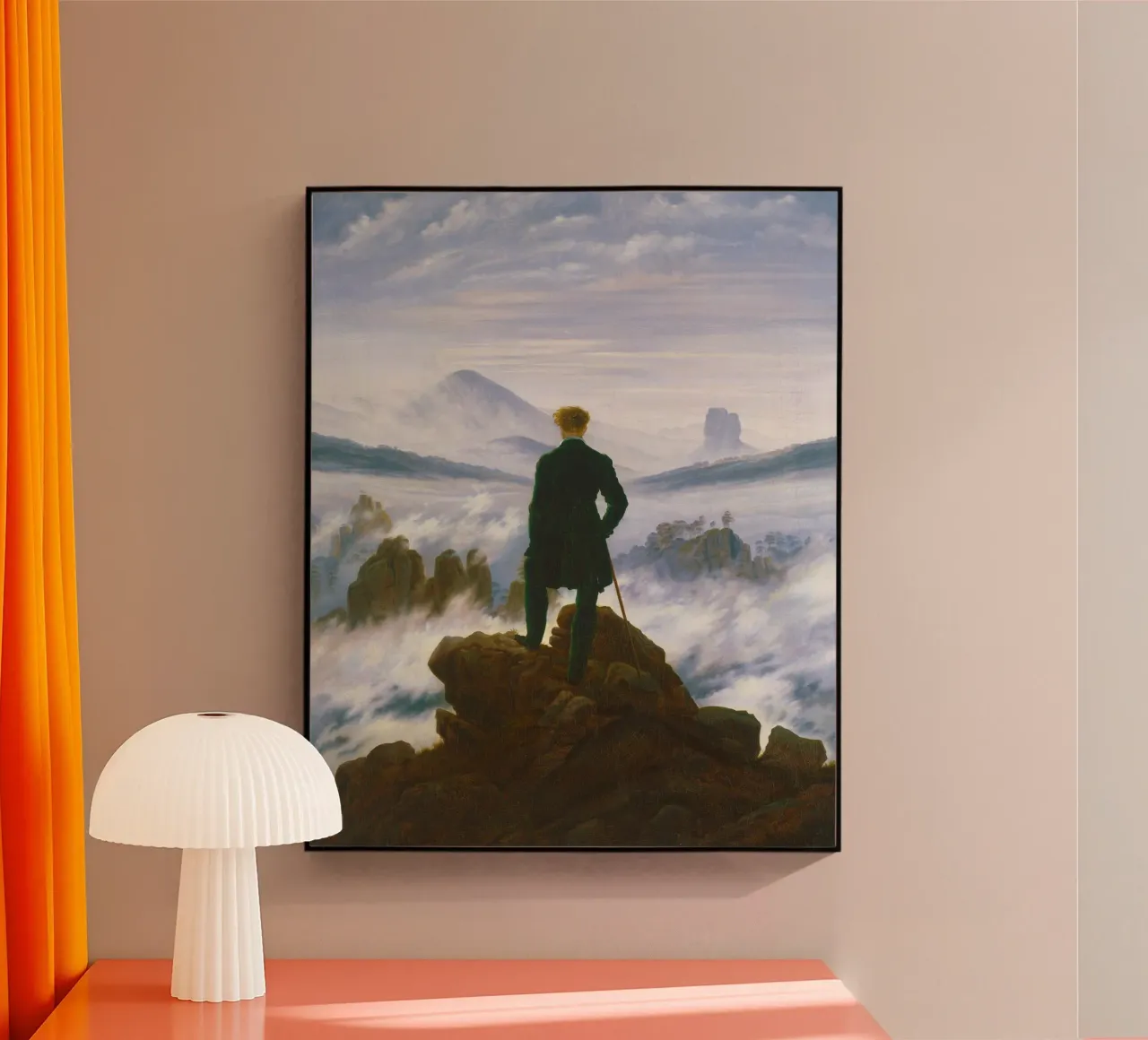 "Viandante sopra il mare di nebbia" di Caspar David Friedrich plexiglass da Venus Art