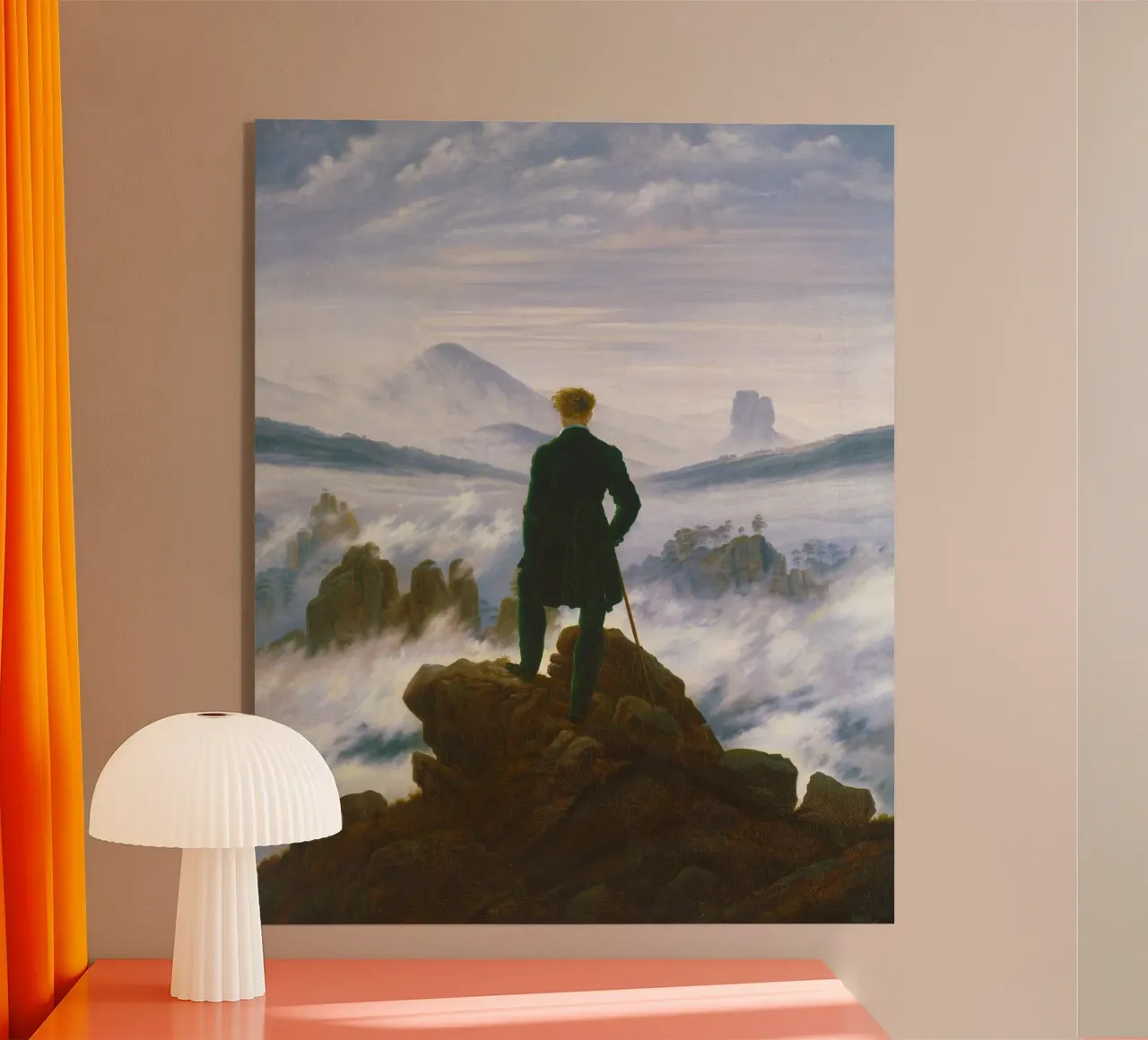 "Viandante sopra il mare di nebbia" di Caspar David Friedrich plexiglass da Venus Art
